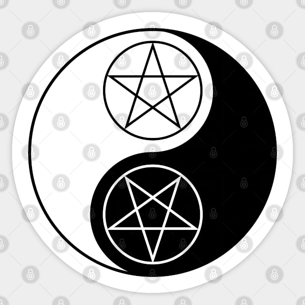 Yin Yang Pentacles Sticker by Dark Night Designs